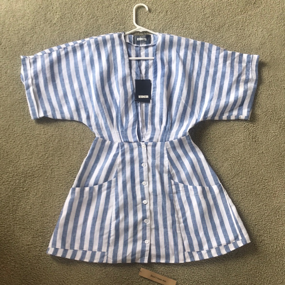 Reformation mini linen dress